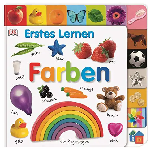 Erstes Lernen. Farben: Pappbilderbuch mit Griff-Register und über 100 Fotos ab 1 Jahr