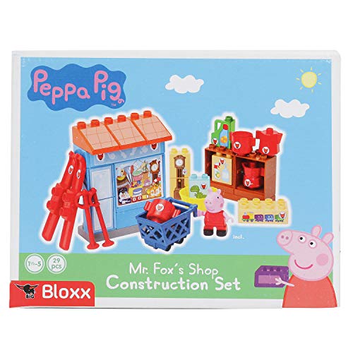 PlayBIG Bloxx - Peppa Wutz - Mr. Fox´s Laden - Spielset mit Peppa Pig Spielfigur, kompatibel mit bekannten Bausteinen