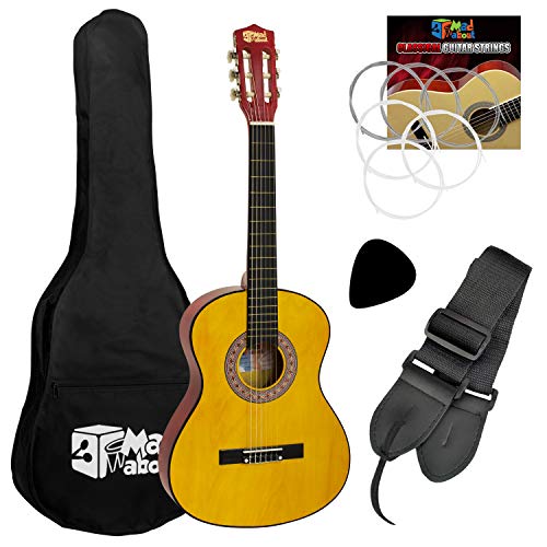 Mad About CLG1-14-PACK Set Klassische Spanische Gitarre, 1/4 Größe, für Kinder - jetzt mit kostenlosem Unterricht für 6 Monate