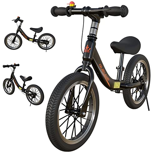 GASLIKE Laufrad Kinder 2 3 4 5 6 Jahre, 14 Zoll Kinderlaufrad mit Bremse, Verstellbarer Sitz, Training Fahrrad Ohne Pedale für Anfänger Jungen und Mädchen, Stabiles & Sicheres