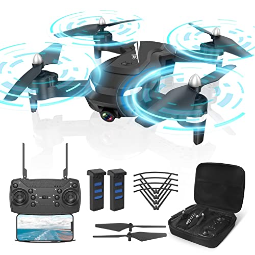 Wipkviey T26 Drohne, Quadcopter mit 1080P Kamera RC faltbare FPV Drohne mit 2 Batterien, 26-30 Min. Flug, 3D Flip, Schwerkraftsteuerung, Ein-Tasten-Start/Landung, Weihnachtsgeschenke für Kinder