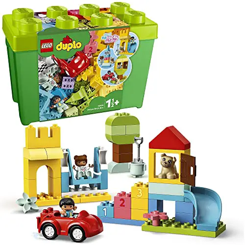 LEGO 10914 DUPLO Deluxe Steinebox, Lernspielzeug, Steine und Aufbewahrungsbox, Kreativbox für Babys und Kleinkinder von 1,5-3 Jahre, Geschenkset für Mädchen und Jungen
