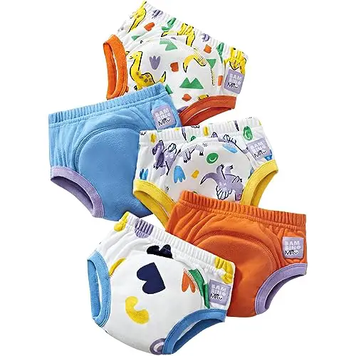 Bambino Mio Unisex Baby Brave Dinos and Toddler Training Underwear, Mehrfarbig, 3-4 Jahre