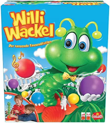 Goliath Willi Wackel, Gesellschaftsspiele für Kinder ab 4 Jahren, 2 bis 4 Spieler, Kinderspiel für Junge und Mädchen