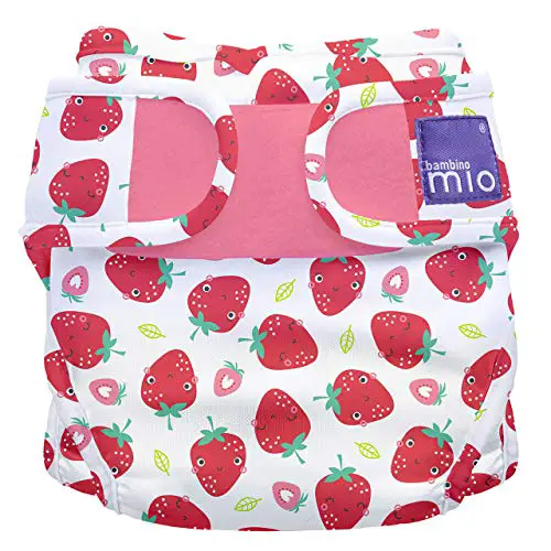 Bambino Mio, Mioduo Stoffwindel Überhose, Erfrischende Erdbeere,Größe 2 (9kg+)
