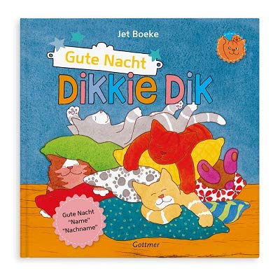 YourSurprise Personalisiertes Kinderbuch mit Namen: Dikkie Dik - Gute Nacht, PERSONALISIERBAR, hardcover