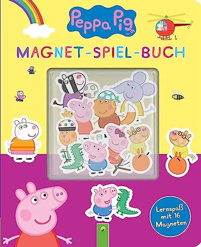 Peppa Pig Magnet-Spiel-Buch: Kreativer Lernspaß mit 16 Magneten für Kinder ab 4 Jahren