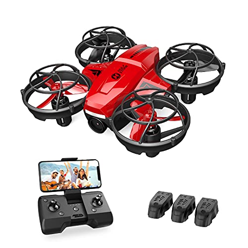Holy Stone HS420 Mini Drohne mit Kamera für Kinder, RC Quadrocopter mit 3 Batterien Lange Flugzeit, Wifi Live Übertragung,Flugbahn,Gestensteuerung,Werfen-Go,Kunstflug,Höhenhaltung Drone für Anfänger