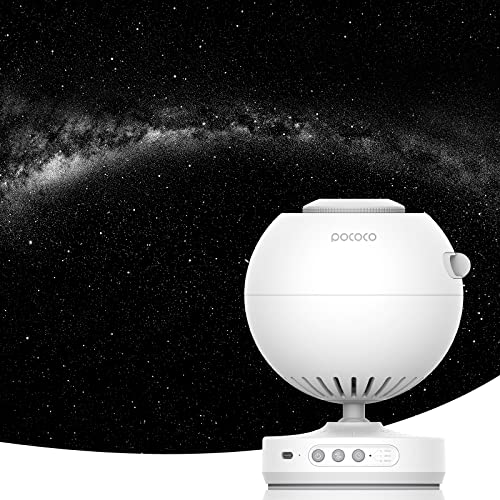 POCOCO Galaxy Lite Star Projector, Sternenhimmel Projektor Home Planetarium Sternenprojektor Nachtlicht Lampe Baby Kinder Raumdeko Galaxy Projektor für Party Geburtstag Weihnachten Geschenk