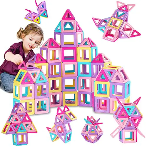 38 Teile Magnetische Bausteine Magnete Spielzeug Magnetbausteine Magnetspiel für kinder ab 2 3 4 5 6 jahre Mädchen Junge Weihnachten Geburtstags Geschenk Mädchen