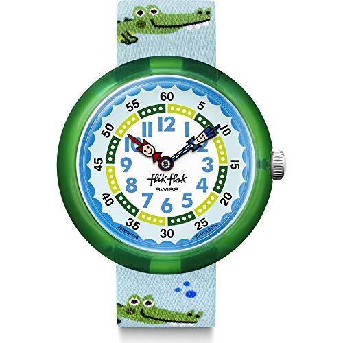 Flik Flak Unisex Kinder Analoger Quarz Uhr mit Textil Armband FBNP153
