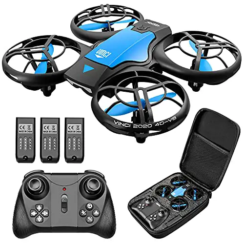 4DRC V8 Mini Drohne für Kinder,RC Quadrocopter Fernbedienung und Handsteuerung,Nano Drone mit 3 Batterien Lange Flugzeit,Höhenhaltung,Start/Landung mit einem Knopf, Stunt Flug für Anfänger