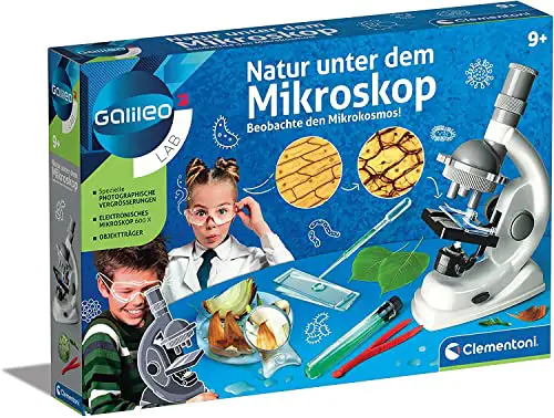 Galileo Lab – Natur unter dem Mikroskop, Biologie-Labor für kleine Forscher, Mikrobiologie für Schulkinder, ideal als Geschenk, Spielzeug für Kinder ab 9 Jahren von Clementoni 69804