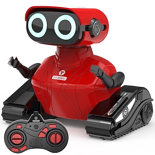 GILOBABY Roboter Kinder, Ferngesteuerter Roboter Spielzeug, RC Roboter mit LED-Augen und Musik, Kinderspielzeug Geschenk für Mädchen Geburtstag ab 3 Jahre (Rot)