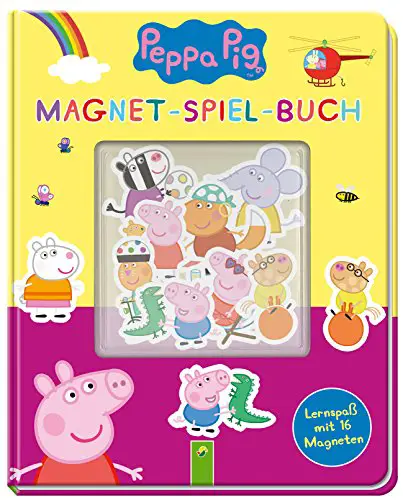 Peppa Pig Magnet-Spiel-Buch: Kreativer Lernspaß mit 16 Magneten für Kinder ab 4 Jahren