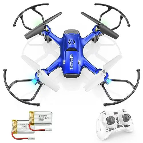 Wipkviey T16 Mini Drohne für Kinder, RC-Quadrocopter für Anfänger mit 2 Batterien, mit Lichtern, Höhenhaltung, 3D-Flip, Einfach zu Fliegendes, Spielzeug Geschenke für Jungen