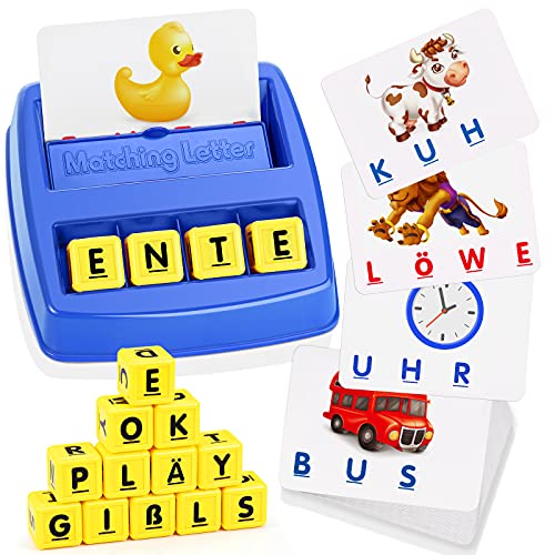 LET'S GOS! Kinder Spielzeug ab 2-8 Jahre Junge, Buchstaben Lernen Kindertag Geschenk Geschenke für Mädchen ab 2-8 Jahre Lernspielzeug ab 2-8 Jahre Geschenke für Jungen ab 2-8