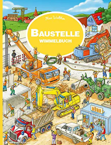 Baustelle Wimmelbuch: Kinderbücher ab 3 Jahre (Bilderbuch ab 2-4)