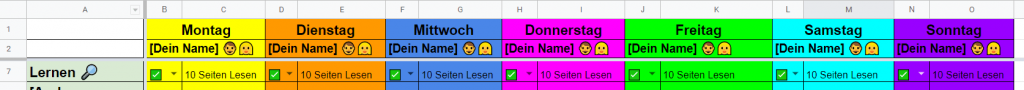 Wochenplan