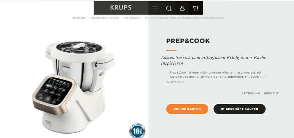 Krups Prep&Cook Multifunktions-Küchenmaschine