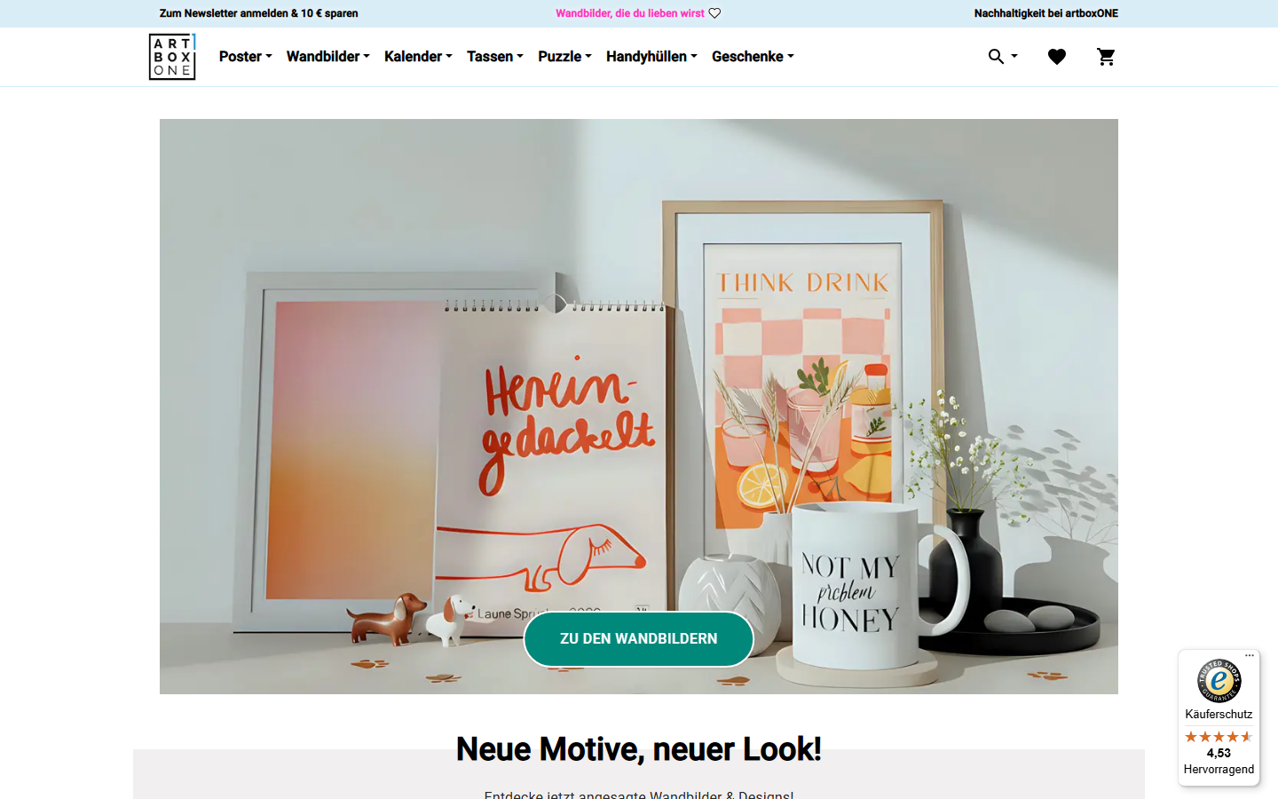artboxONE Startseite - Lifestyle-Kunst und Wandbilder
