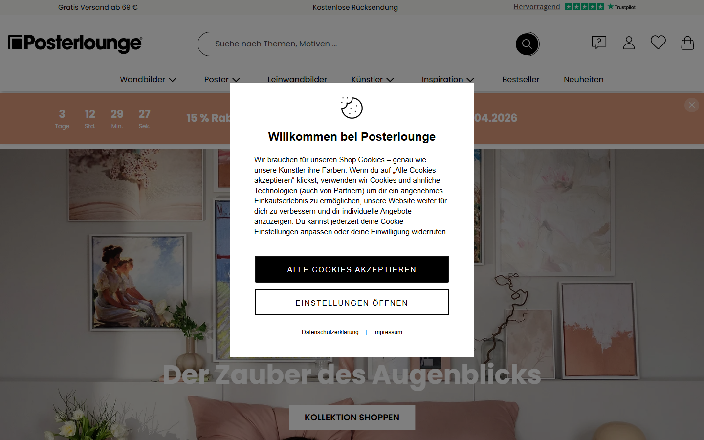 Posterlounge Startseite - Wandbilder und Kunstdrucke