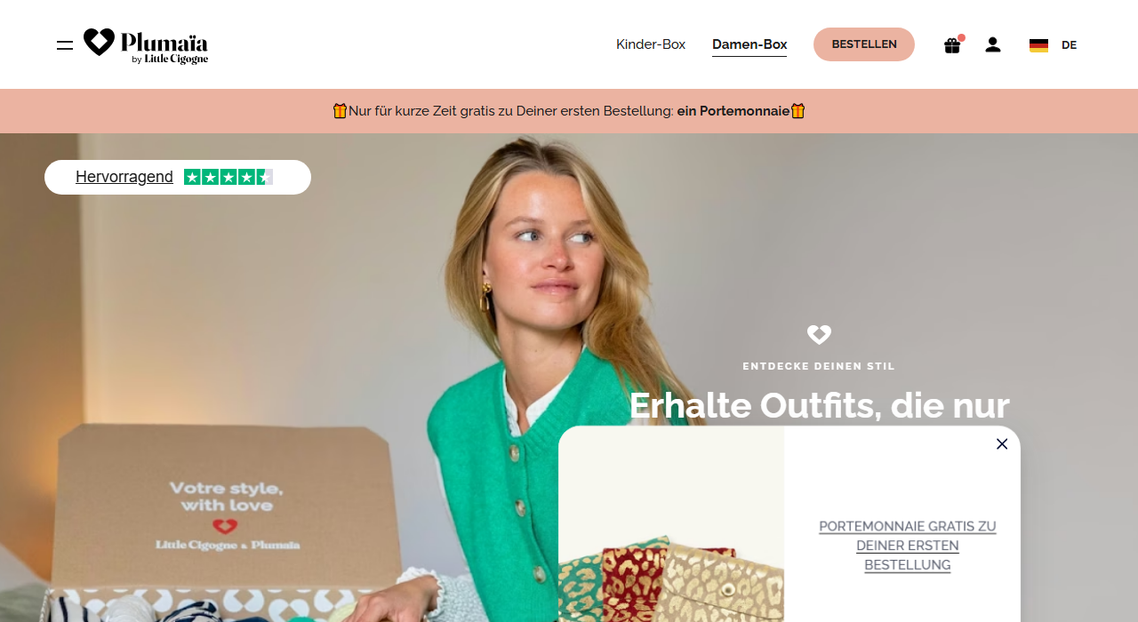 Plumaia (Little Cigogne) Homepage – Kleiderbox-Service für Frauen