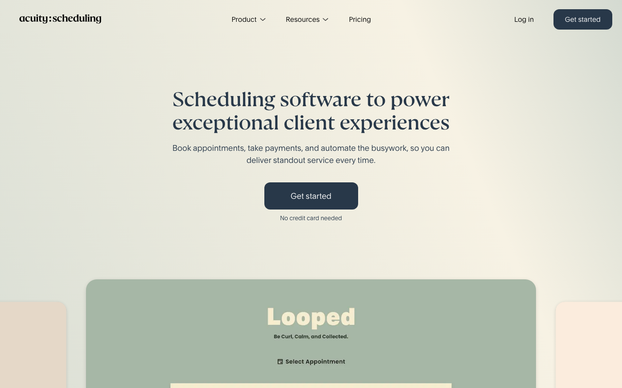 Acuity Scheduling Screenshot – Terminbuchung fuer Dienstleister