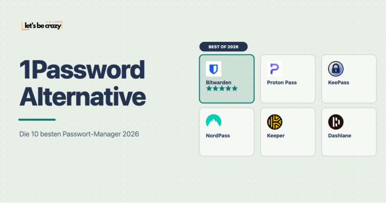 1Password Alternative Featured Image mit den 6 besten Passwort-Manager Alternativen