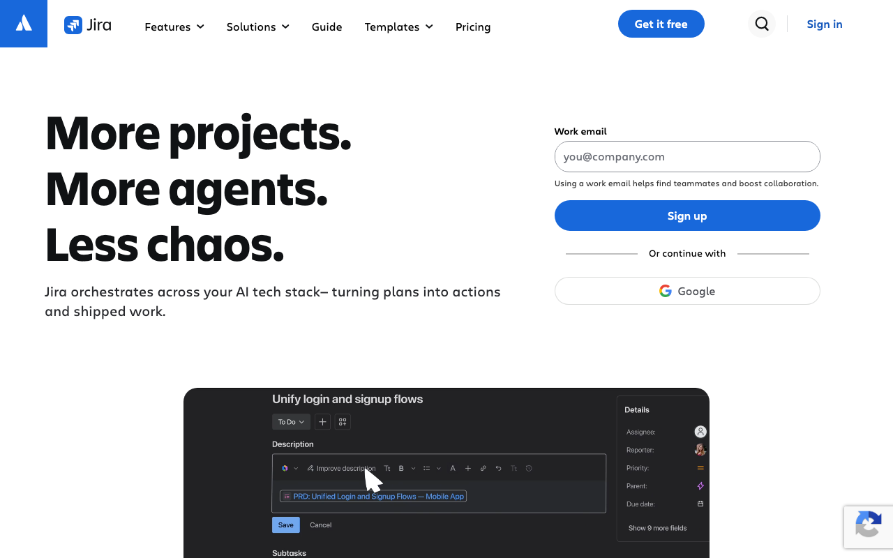 Jira Entwickler-Tool Screenshot