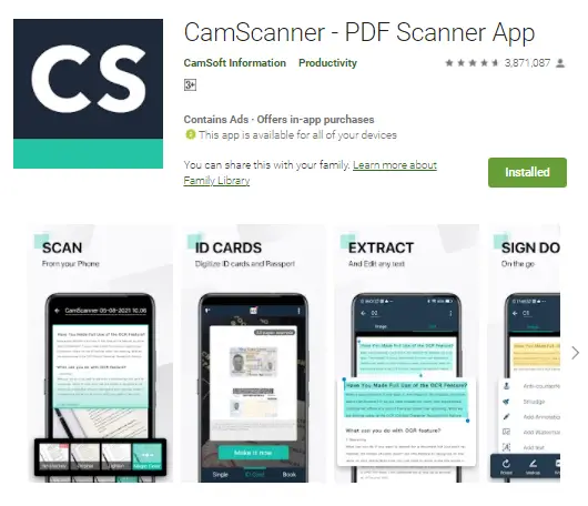 Camera Scanner - Rapid Scanner
