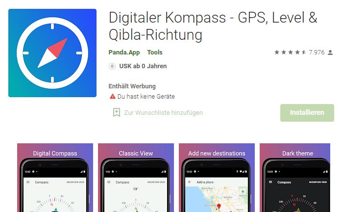 Digitalkompass - GPS