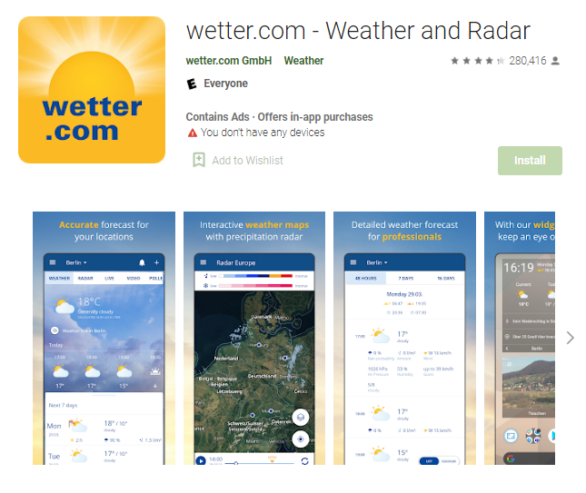 wetter. com: Wettervoraussagen, Regen- & Unwettervorwarnungen