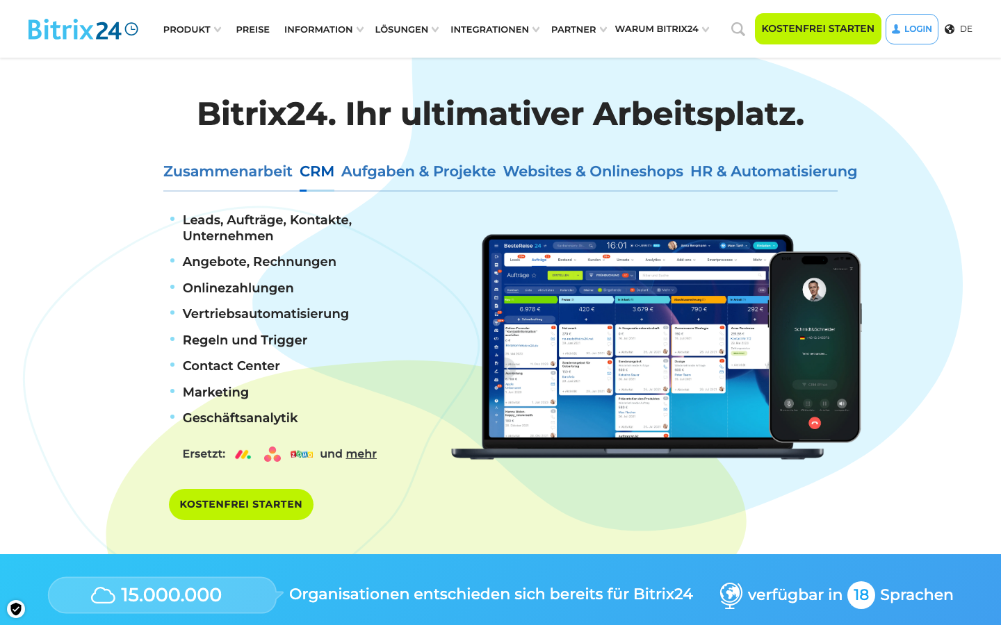 Bitrix24 Homepage