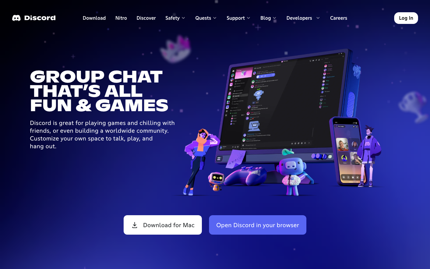 Discord Screenshot - Kostenlose Slack Alternative mit Voice-Channels