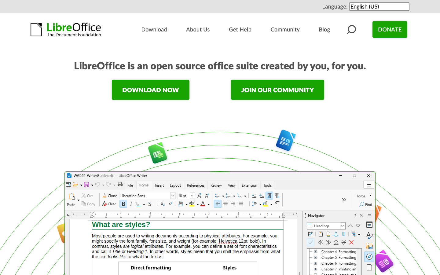 LibreOffice Download-Seite – kostenlose Open-Source-Office-Suite