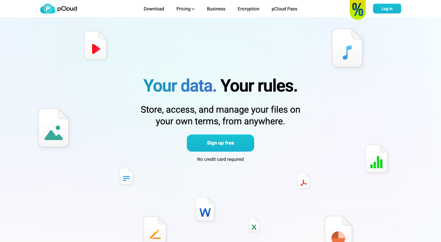 pCloud Startseite -- Schweizer Cloud-Speicher mit Lifetime-Kaufoption