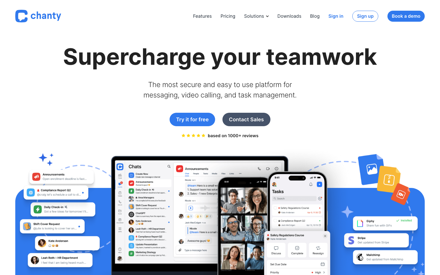 Chanty Screenshot - Slack Alternative fuer kleine Teams