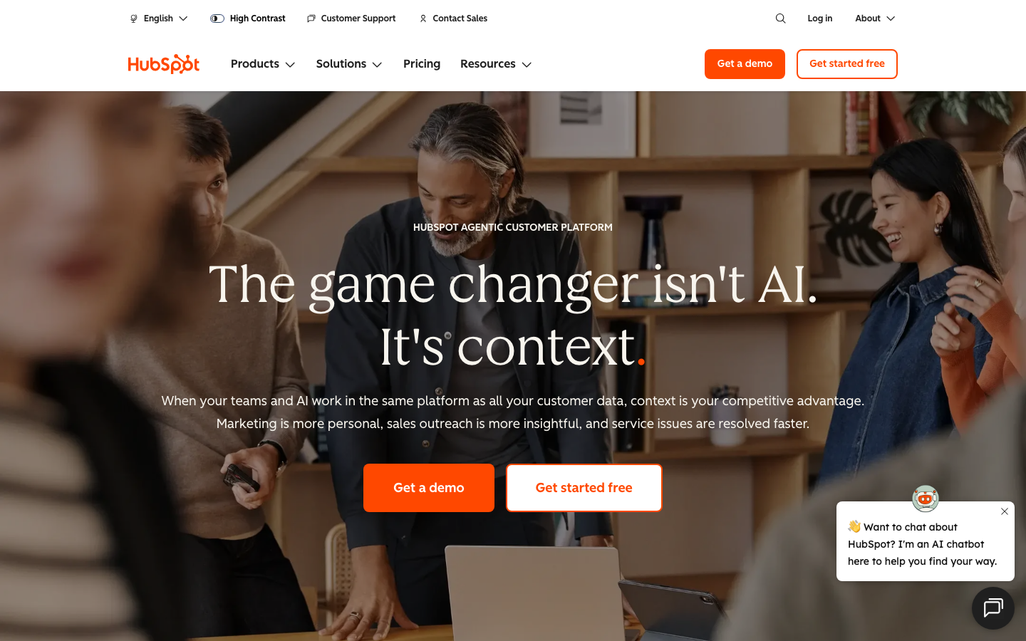 HubSpot CRM Homepage Screenshot