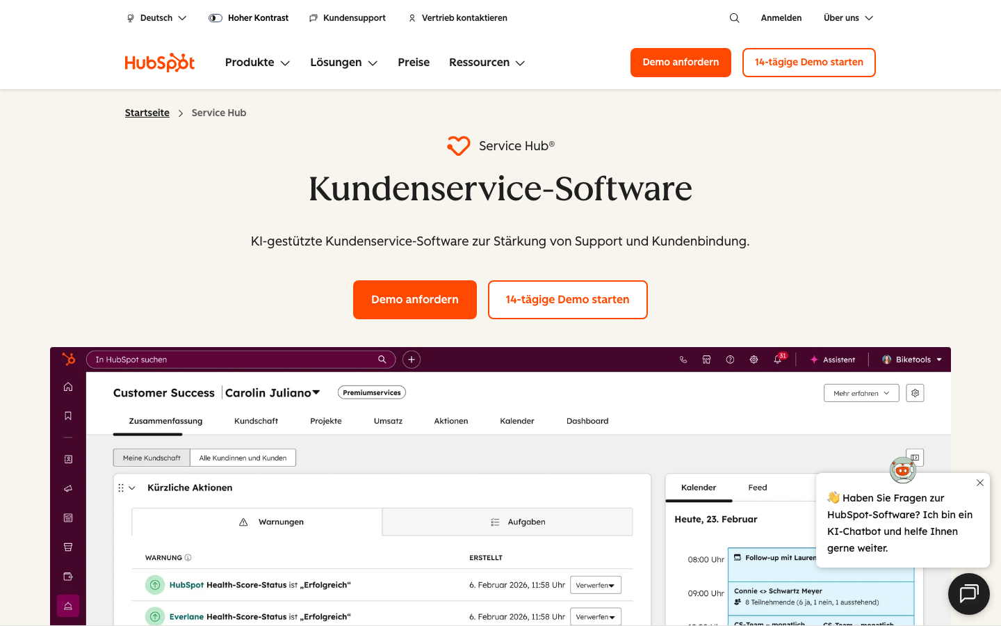 HubSpot Service Hub - CRM-zentrierte Kundenservice-Software