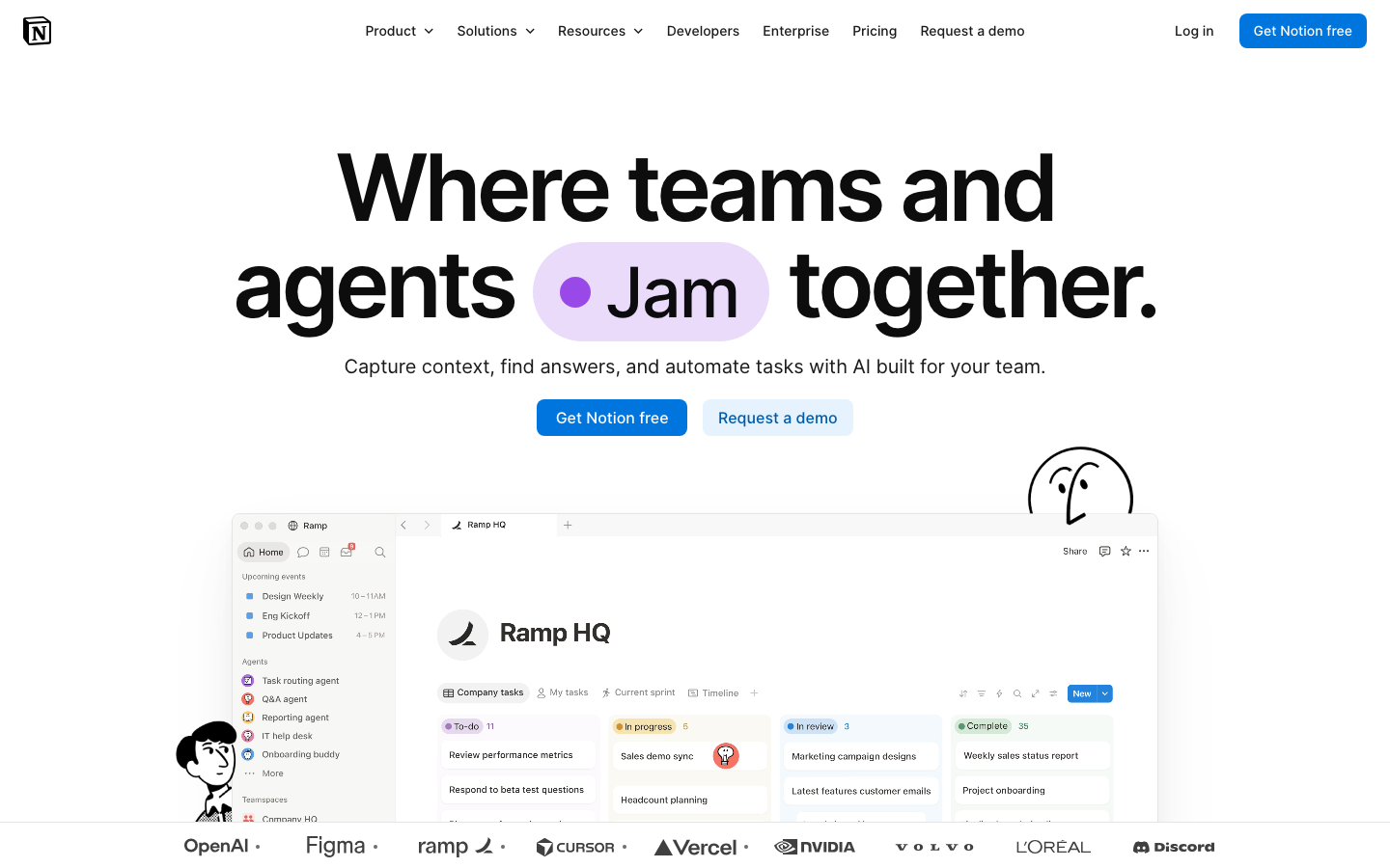 Notion Startseite - kollaborativer Notiz- und Projektmanagement-Workspace