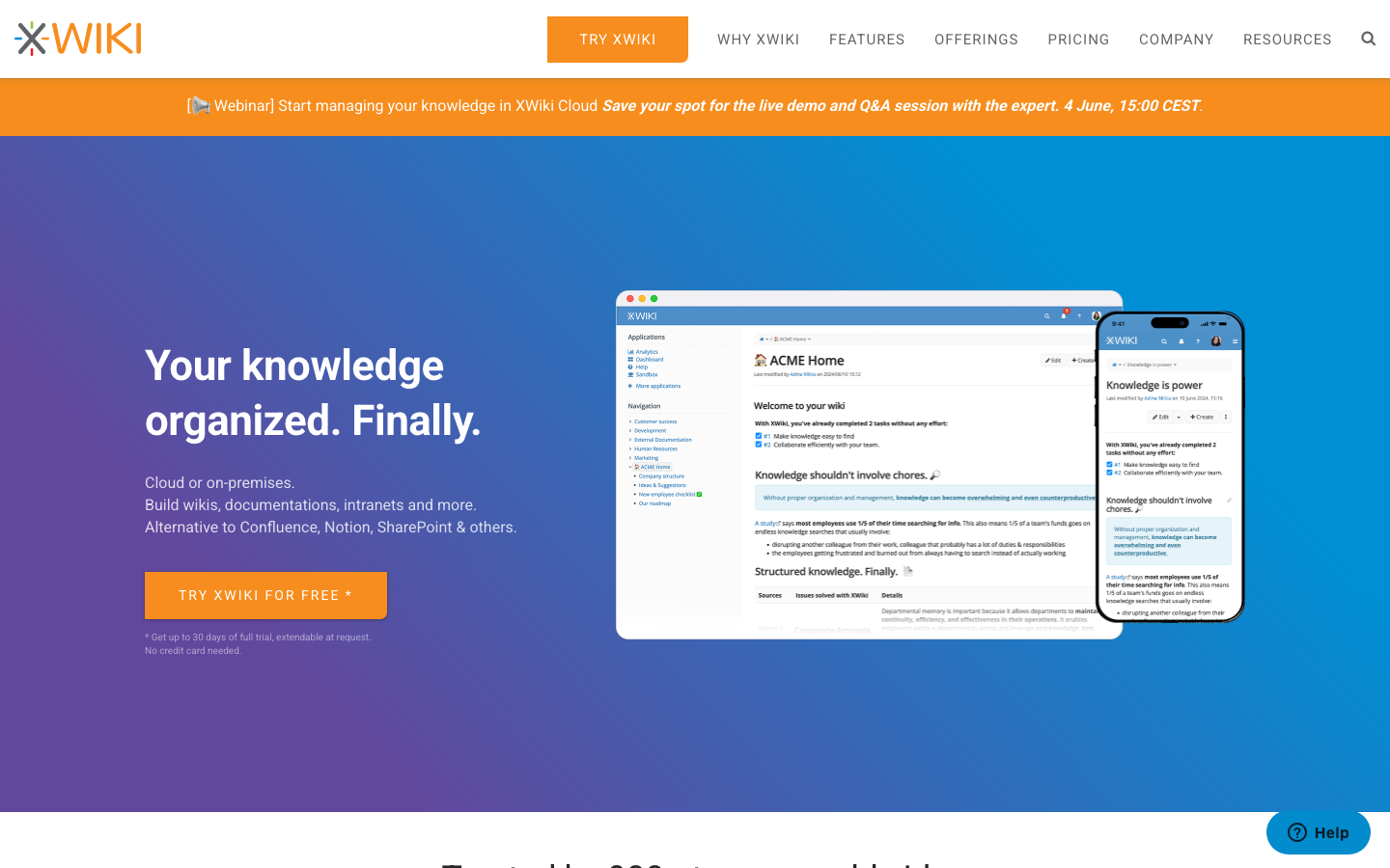 XWiki Homepage - leistungsstarke Open-Source Confluence Alternative