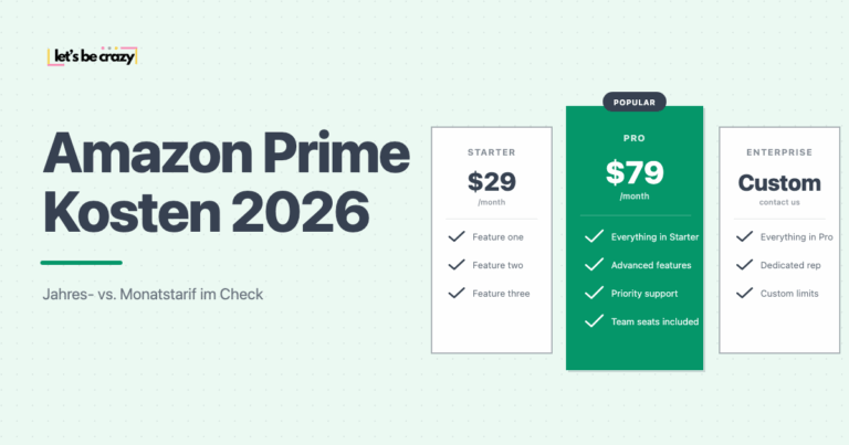 Amazon Prime Kosten 2026: Alle Preise und Tarife im Überblick