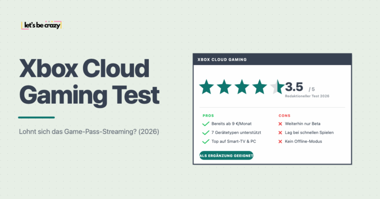 Xbox Cloud Gaming Test 2026: Bewertung 3.5 von 5, Pro und Contra im Überblick