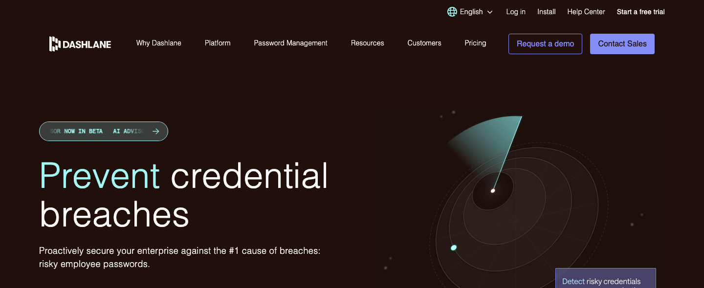 Dashlane Startseite als 1Password Alternative mit VPN und Komfortfunktionen