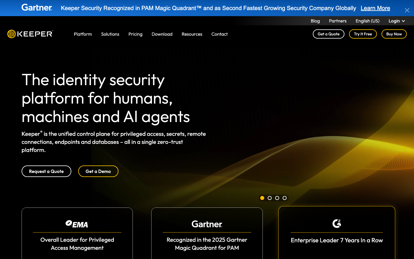 Keeper Startseite als Business-Passwort-Manager Alternative zu 1Password